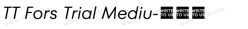 TT Fors Trial Mediu字体转换